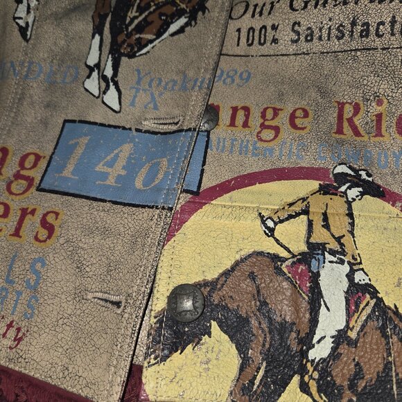 Double D Ranch Range Rider Leather Jacket Woman's Size XL - Picture 9 of 12